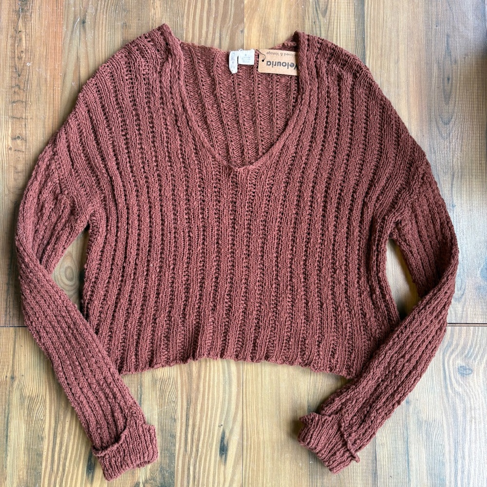 Sky & Sparraow Brown V-Neck Sweater Sz M